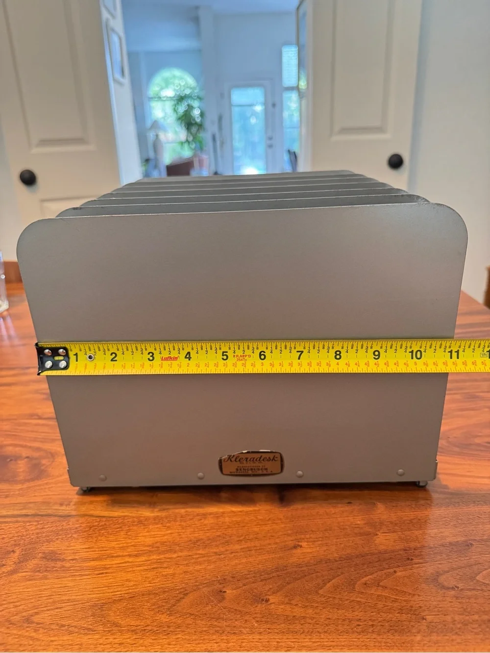 Vintage Sengbusch KLERADESK 6 SLOT Adjustable METAL Desktop File Organizer